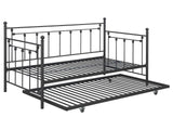 Nocus Gunmetal Twin Daybed W/ Trundle - Ornate Home