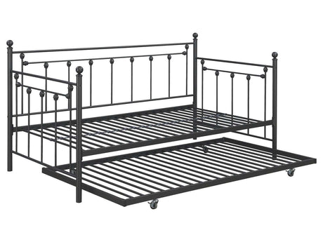 Nocus Gunmetal Twin Daybed W/ Trundle - Ornate Home