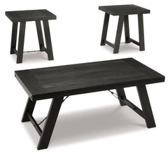 Noorbrook Black & Pewter Occasional Table (Set of 3) - Ornate Home