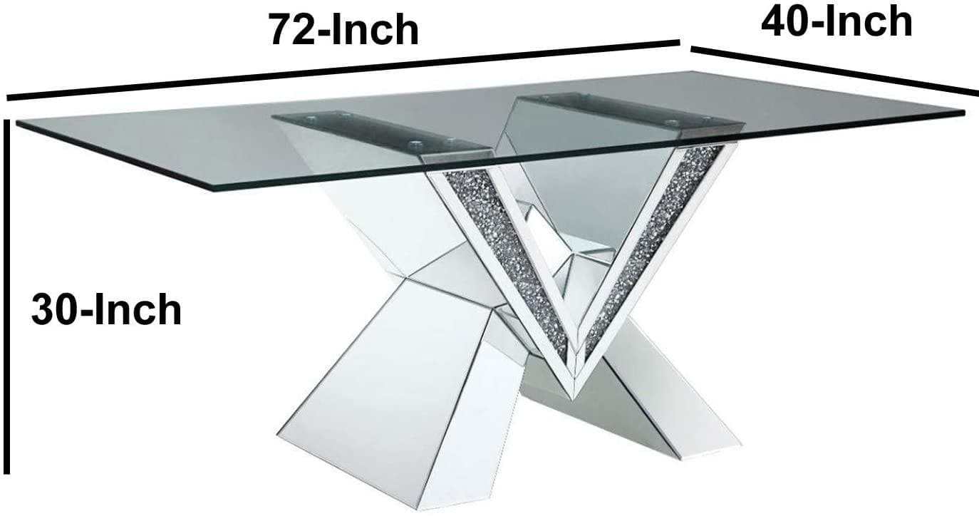 Noralie Dining Table V Shape Base - Ornate Home