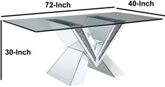 Noralie Dining Table V Shape Base - Ornate Home