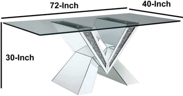 Noralie Dining Table V Shape Base - Ornate Home