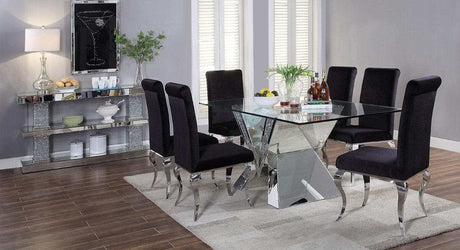 Noralie Dining Table V Shape Base - Ornate Home