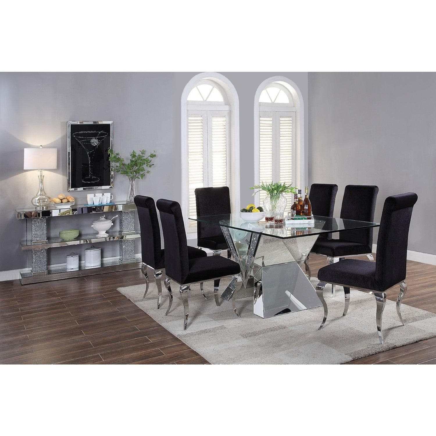 Noralie Dining Table V Shape Base - Ornate Home