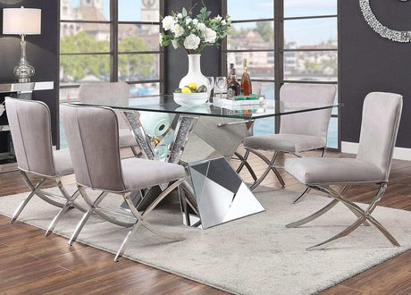 Noralie Dining Table V Shape Base - Ornate Home