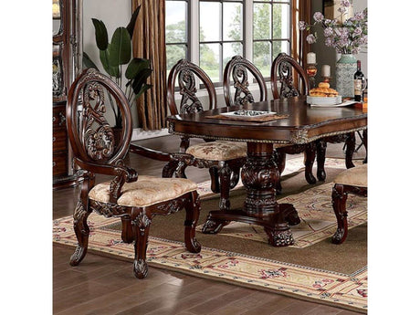 Normandy Brown Cherry Dining Table w/ 2 Leaves - Ornate Home