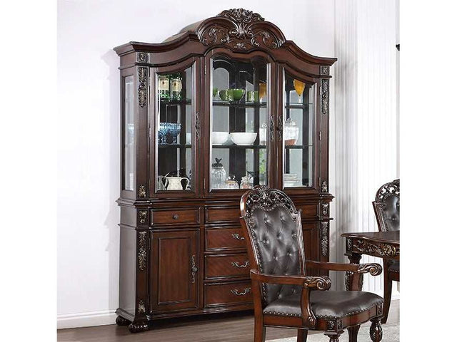 Nouvelle Brown Cherry Hutch & Buffet - Ornate Home
