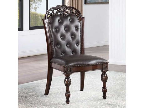 Nouvelle Brown Cherry Side Chair (Set of 2) - Ornate Home