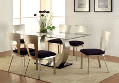 Nova Silver & Black Dining Chair (Set of 2) - Ornate Home