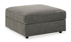 O'Phannon Putty Ottoman w/ Storage & Built-in Table Top - Ornate Home