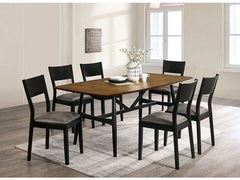 Oberwil Antique Oak & Black Dining Room Set - Ornate Home