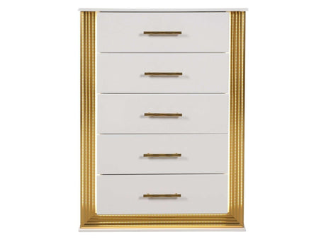 Obsession White & Gold Chest - Ornate Home