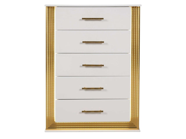 Obsession White & Gold Chest - Ornate Home