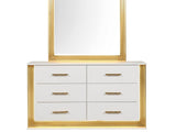 Obsession White & Gold Dresser - Ornate Home