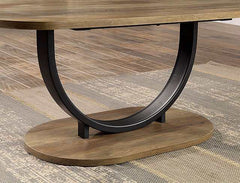 Olbia Rustic Oak/Sand Black 3 Pc. Coffee Table Set - Ornate Home