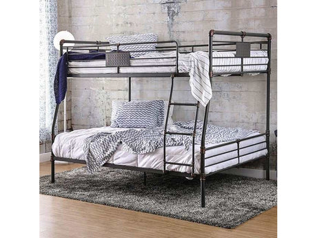 Olga Antique Black Full/Queen Bunk Bed - Ornate Home