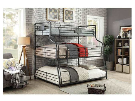 Olga Antique Black Twin/Full/Queen Bunk Bed - Ornate Home