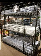 Olga I Antique Black Triple Bunk Bed - Ornate Home