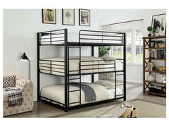 Olga Sand Black Full Triple Decker Bed - Ornate Home