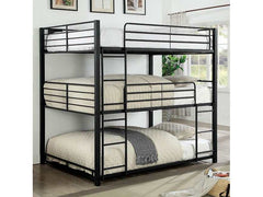 Olga Sand Black Full Triple Decker Bed - Ornate Home
