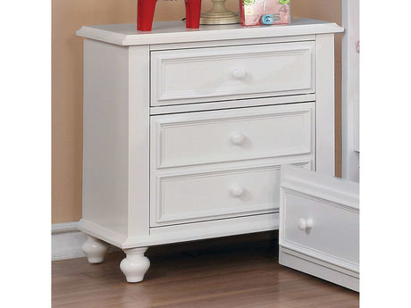 Olivia White Nightstand - Ornate Home