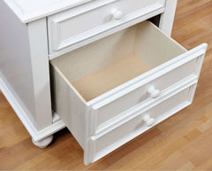 Olivia White Nightstand - Ornate Home