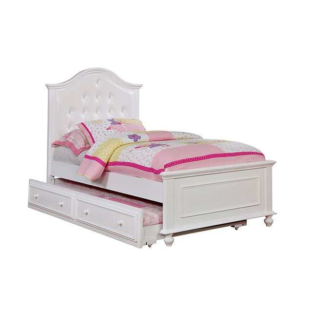 Olivia White Twin Bed - Ornate Home