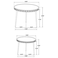 Ollie Natural / Black 2 Pc Nesting Table - Ornate Home