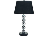 Opal Silver/Black Table Lamp (Set of 2) - Ornate Home