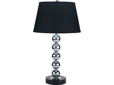 Opal Silver/Black Table Lamp (Set of 2) - Ornate Home