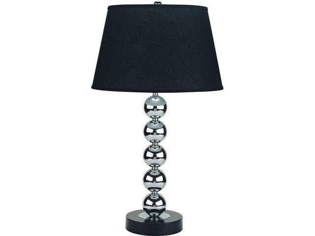 Opal Silver/Black Table Lamp (Set of 2) - Ornate Home