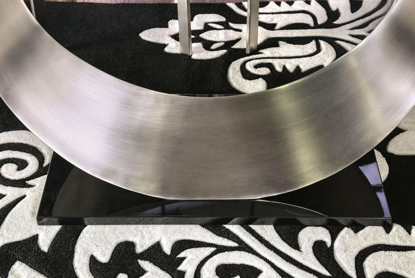 Orla Silver & Black Dining Room Table - Ornate Home