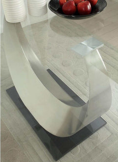 Orla Silver & Black Dining Room Table - Ornate Home