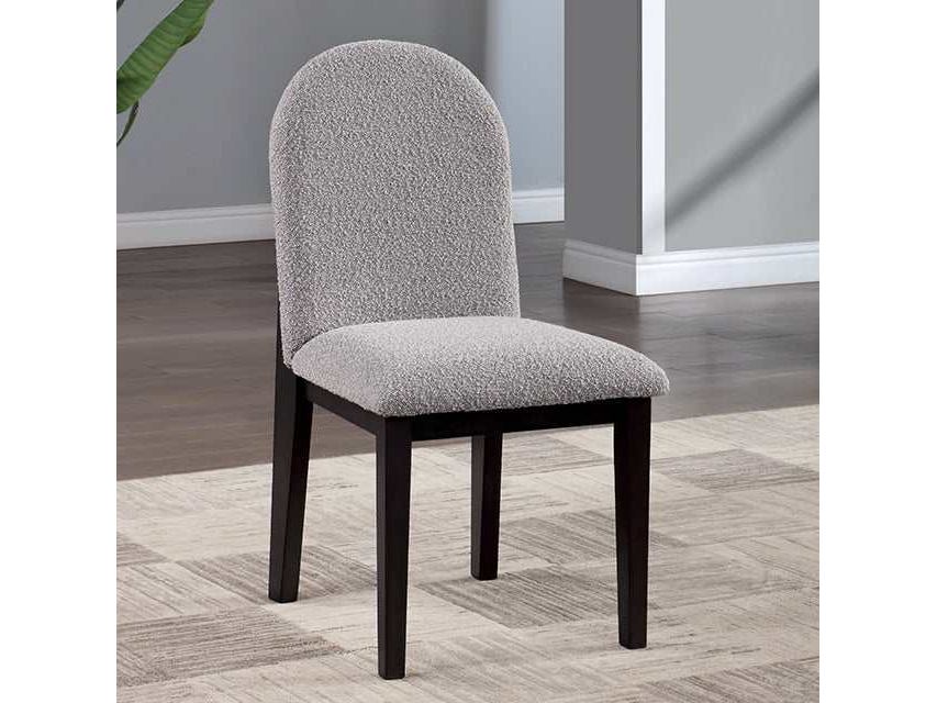 Orland Dark Walnut/Gray Side Chair (Set of 2) - Ornate Home