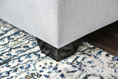 Ornella Light Gray & Blue L Shape Sectional Sofa - Ornate Home