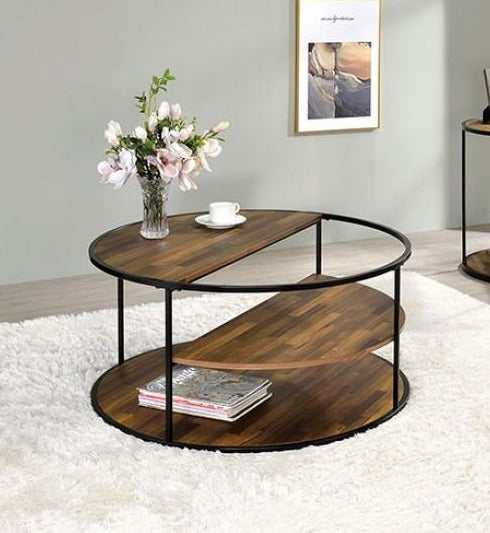 Orrin Black & Walnut Coffee Table - Ornate Home