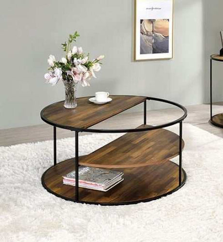 Orrin Black & Walnut Coffee Table - Ornate Home