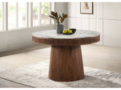 Ortega White / Natural Dining Table - Ornate Home