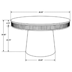 Ortega White / Natural Dining Table - Ornate Home