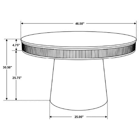 Ortega White / Natural Dining Table - Ornate Home
