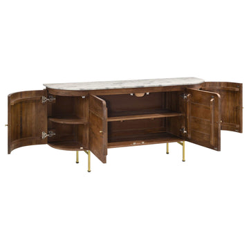Ortega White / Natural Sideboard - Ornate Home