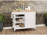 Ottawa Natural & White Kitchen Cart - Ornate Home