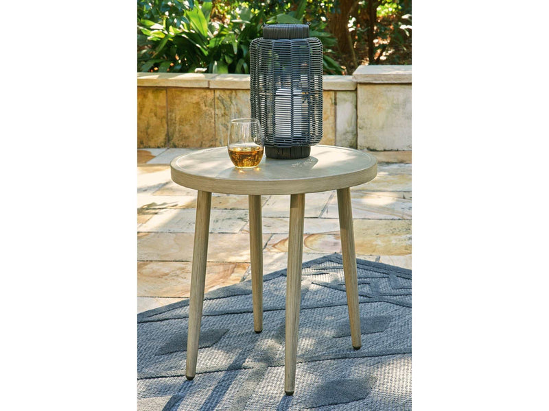 Swiss Valley Beige Outdoor End Table - Ornate Home