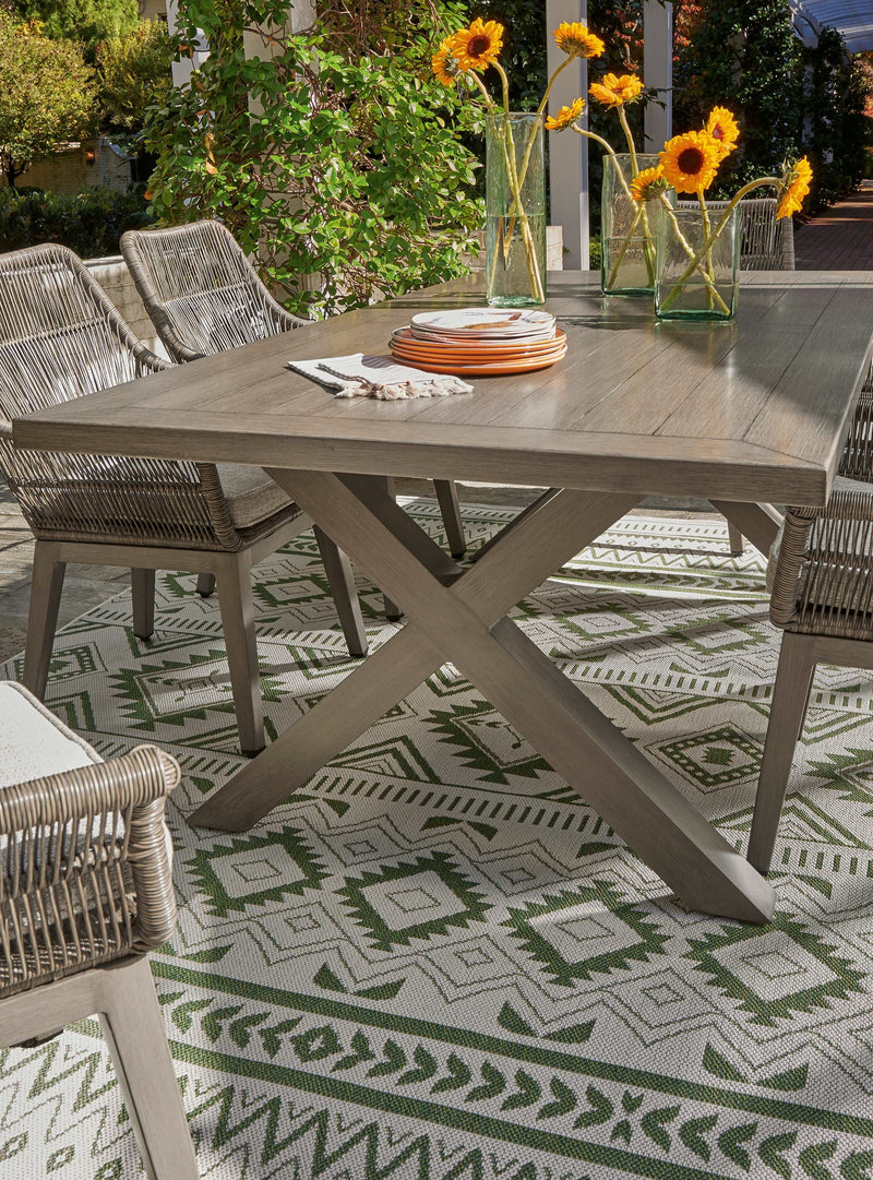 Beach Front Beige Outdoor Dining Table - Ornate Home