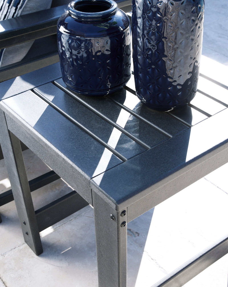 Amora Charcoal Gray Outdoor End Table - Ornate Home