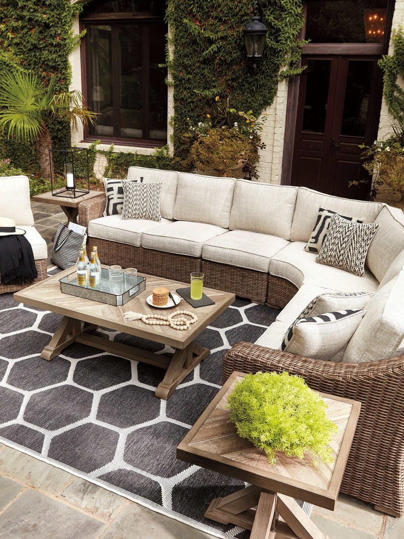 Beachcroft Beige Outdoor Seating Set / 8pc - Ornate Home