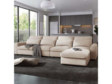 Pacific Modern Reversible Sectional Sofa Set Beige - Ornate Home