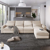 Pacific Modern Reversible Sectional Sofa Set Beige - Ornate Home