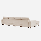 Pacific Modern Reversible Sectional Sofa Set Beige - Ornate Home