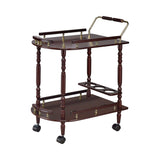 Palmer Merlot & Brass 2-tier Serving Cart - Ornate Home